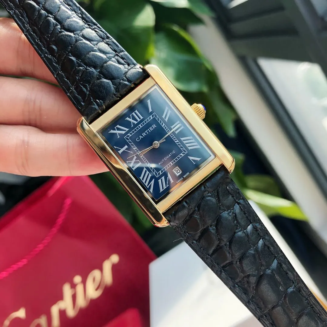 【Foreign trade import】💰1640! Cartier ⌚️CARTIER Tank Series Men's Mechanical Watch 💯New Citizen 8215 automatic mechanical movement with accurate travel time, 🅾️reworked 💯316 stainless steel case with imitation machine workmanship Case size 31/41/11mm 💯Scratch-resistant sapphire glass mirror 💯Crocodile pattern cowhide or frosted cowhide strap optional with original folding buckle ⚠️Please look for exclusive quality