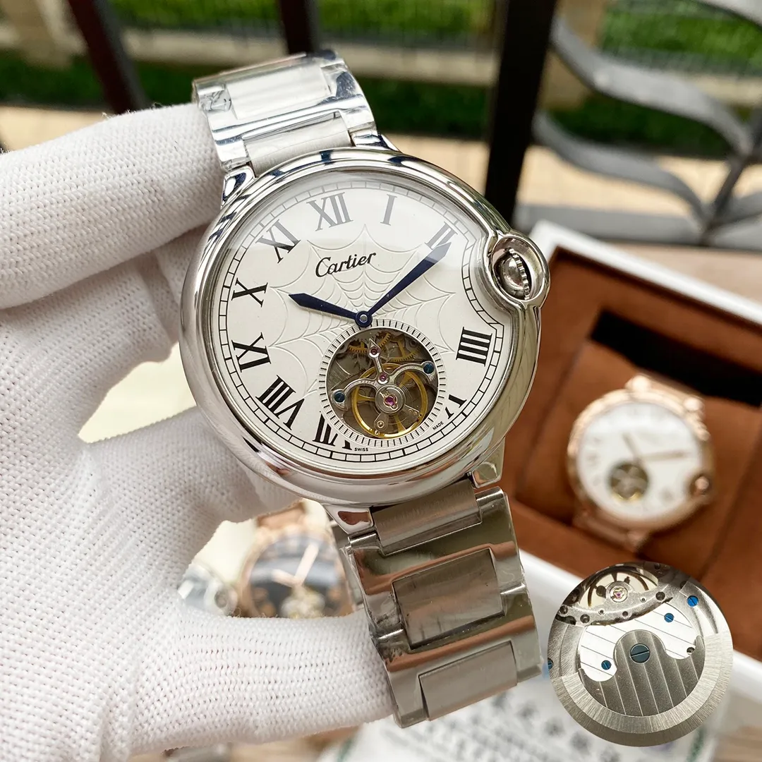【High-end replica】💰1240! Cartier's premium men's watch has a simple two-hand flywheel design, noble atmosphere, gentlemanly style, excellent quality, and is selling well all over the city. Using fully automatic mechanical movement, top-grade 316 stainless steel case and strap, mineral super mirror, size 46*13