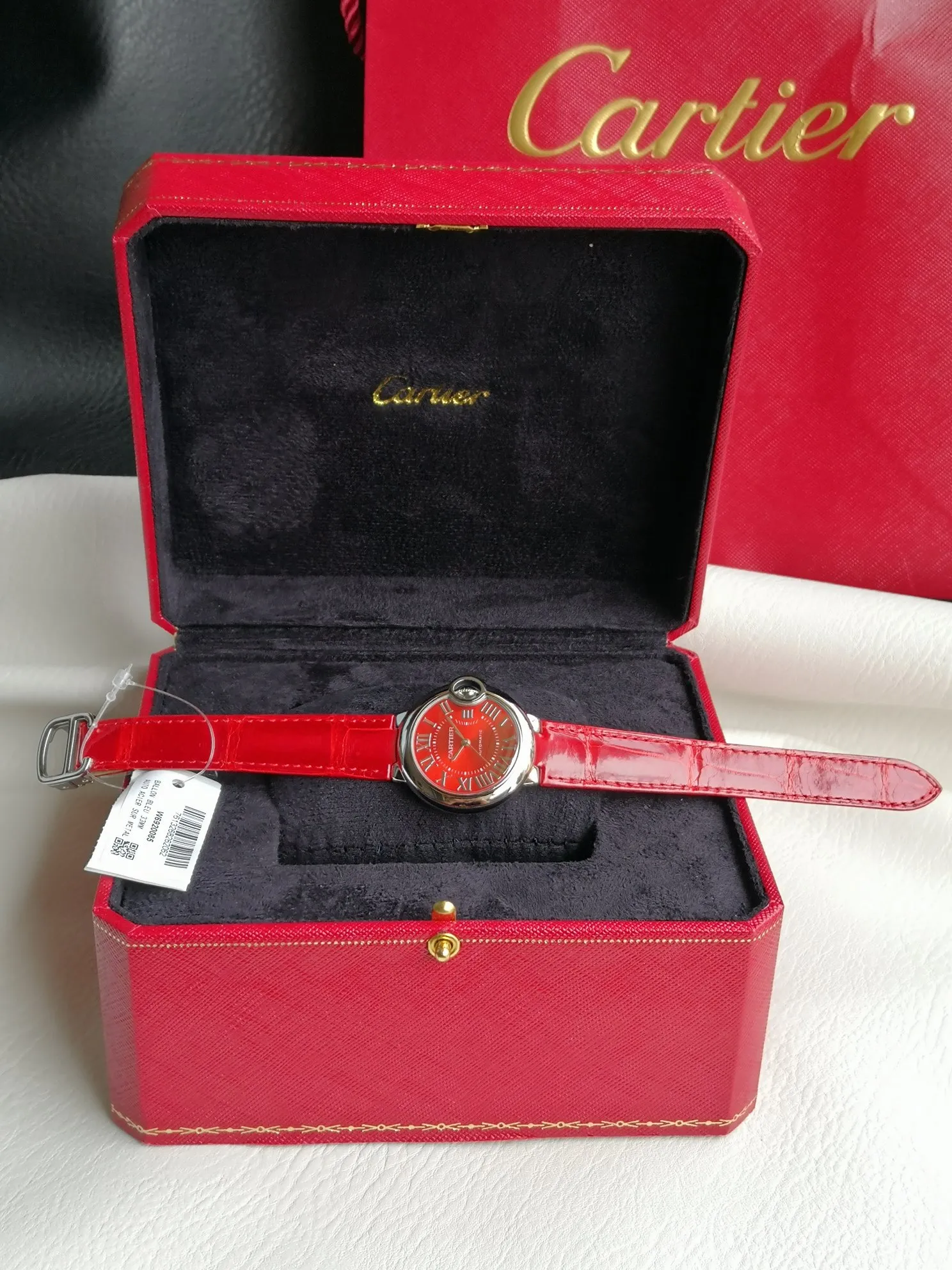 【Taiwan Factory】💰2160! 【Top replica】💰3500! Cartier Blue Balloon watch (guilloché dial, sword-shaped blue steel hands, automatic, 33mm)