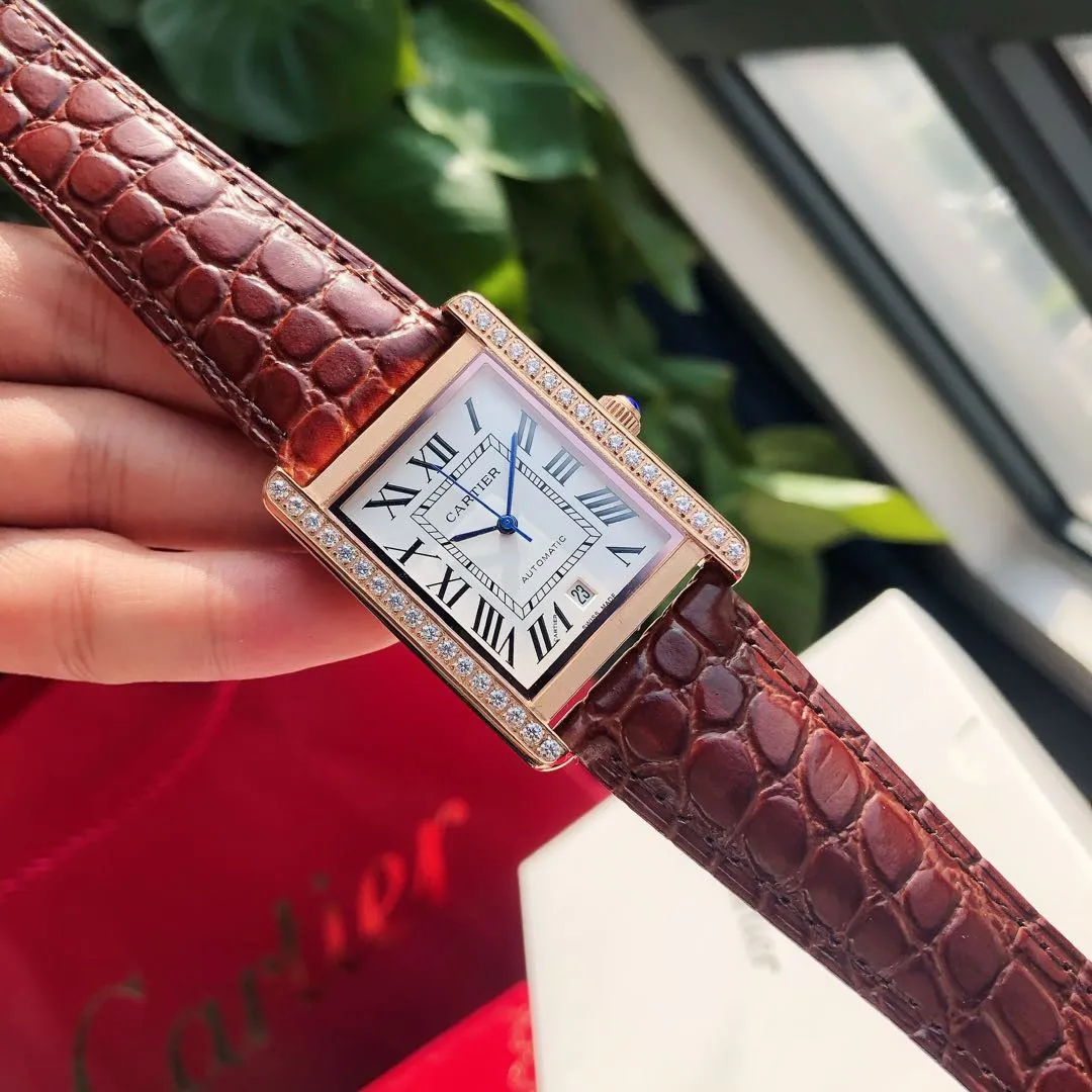 【Foreign trade import】💰1640! Cartier ⌚️CARTIER Tank Series Men's Mechanical Watch 💯New Citizen 8215 automatic mechanical movement with accurate travel time, 🅾️reworked 💯316 stainless steel case with imitation machine workmanship Case size 31/41/11mm 💯Scratch-resistant sapphire glass mirror 💯Crocodile pattern cowhide or frosted cowhide strap optional with original folding buckle ⚠️Please look for exclusive quality