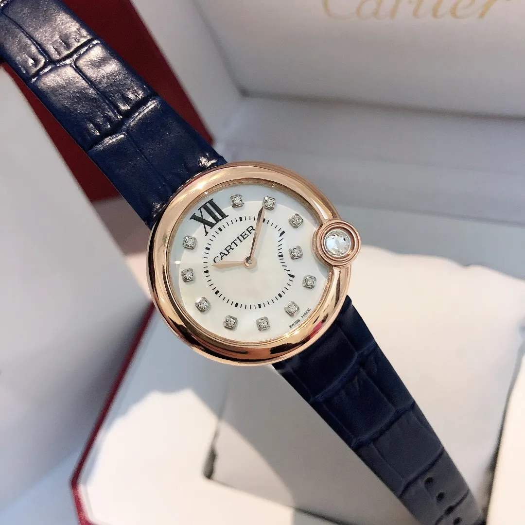 【Foreign trade import】💰1120! Cartier’s latest diamond studded surface series is even more noble! Size 30mm! Counter genuine synchronized version - 2019 new and most beautiful confession balloon, imported movement, fish-eye crystal glass dial, brilliant-cut rhombus diamond inlaid at 4 o'clock, 316L stainless steel case "MX real shot"