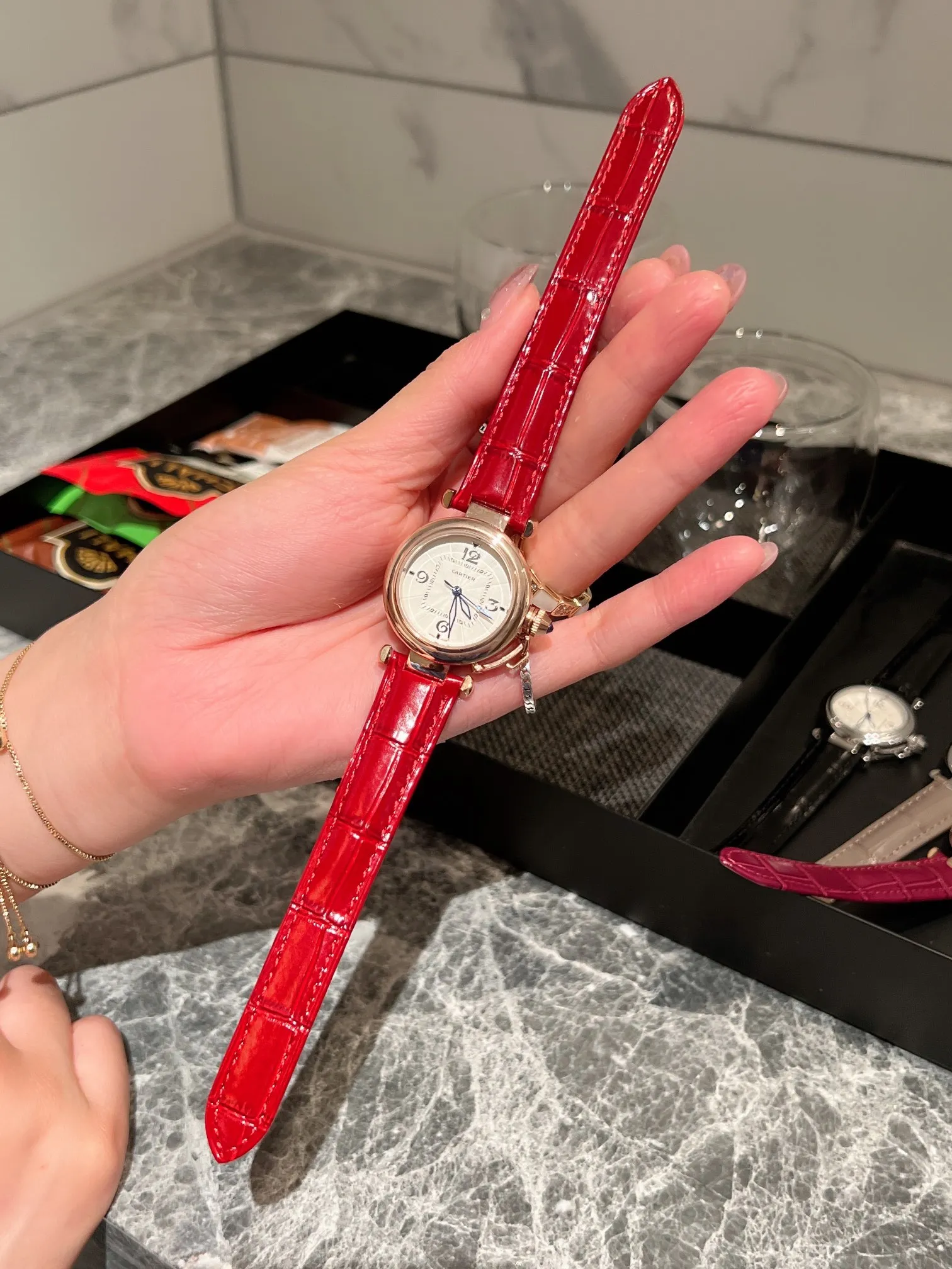 【High-end replica】💰1040! Cartier Pasha Series The latest PASHADECARTIER Cartier 2021 #Pasha series watch, a circle within a square, 35mm watch, imported Swiss quartz movement, 316L stainless steel case, Italian calfskin strap, tempered steel blue hands, size 35mm