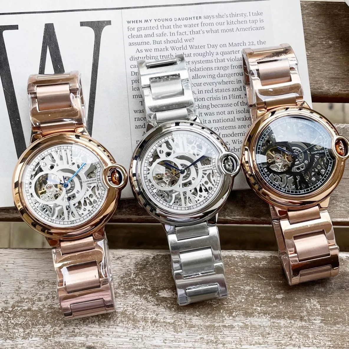 【High-end replica】💰1500! Cartier - CARTIER blue balloon hollow watch series, fully automatic men's mechanical bowl watch (the hollow movement design is more handsome) 316 stainless steel case sword-shaped hands, super mineral glass mirror, belt steel strap selection, imported Italian cowhide, table diameter 44/12mm, upgraded version 100 meters deep waterproof