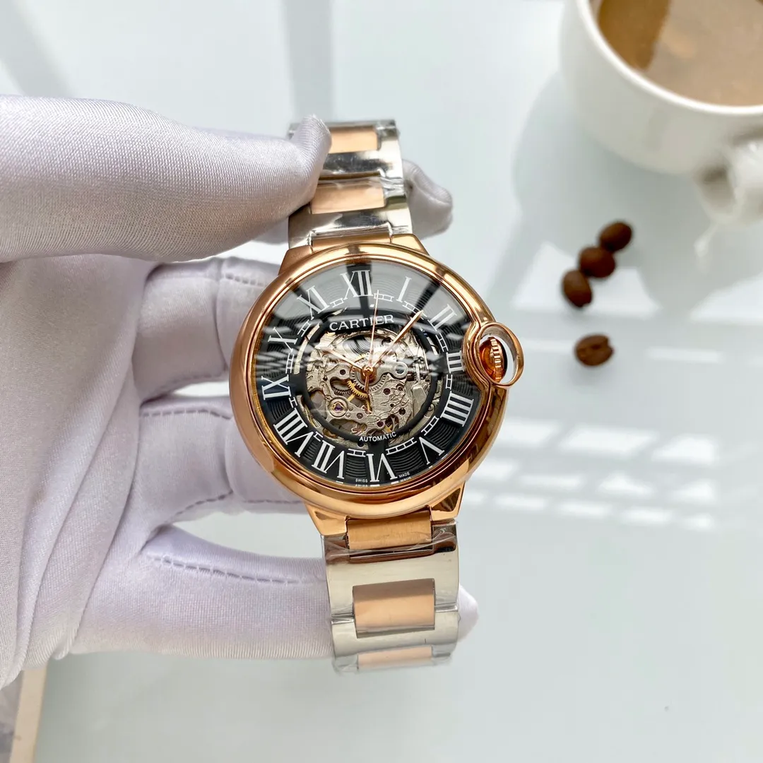 [Foreign trade import] 💰1360 Cartier (Exquisite and wise work) Best design [福] [Type] Exquisite men's watch (more excellent) real man [福] (legendary sales) [Strap] Use genuine cowhide leather strap (more comfortable) and deeply loved [福] [Movement] Super top mechanical movement (more stable) Perpetual permanent [福] [Material] Mineral super strong mirror (more wear-resistant) Super thick feeling [福] Smart style [Fu] Atmospheric design [Fu] Return of the King [Fu] [Size] 42mm in diameter and 12mm thick Smart launch! Welcome to reprint [post] [post]