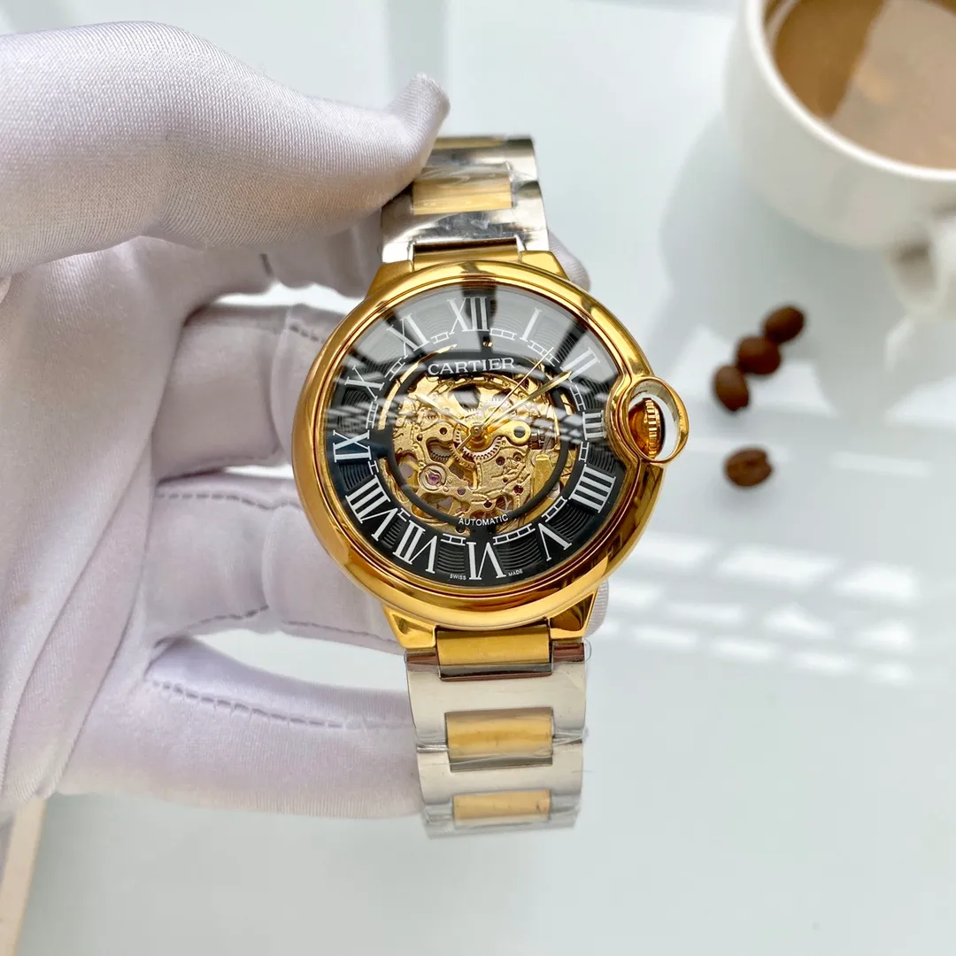 [Foreign trade import] 💰1360 Cartier (Exquisite and wise work) Best design [福] [Type] Exquisite men's watch (more excellent) real man [福] (legendary sales) [Strap] Use genuine cowhide leather strap (more comfortable) and deeply loved [福] [Movement] Super top mechanical movement (more stable) Perpetual permanent [福] [Material] Mineral super strong mirror (more wear-resistant) Super thick feeling [福] Smart style [Fu] Atmospheric design [Fu] Return of the King [Fu] [Size] 42mm in diameter and 12mm thick Smart launch! Welcome to reprint [post] [post]