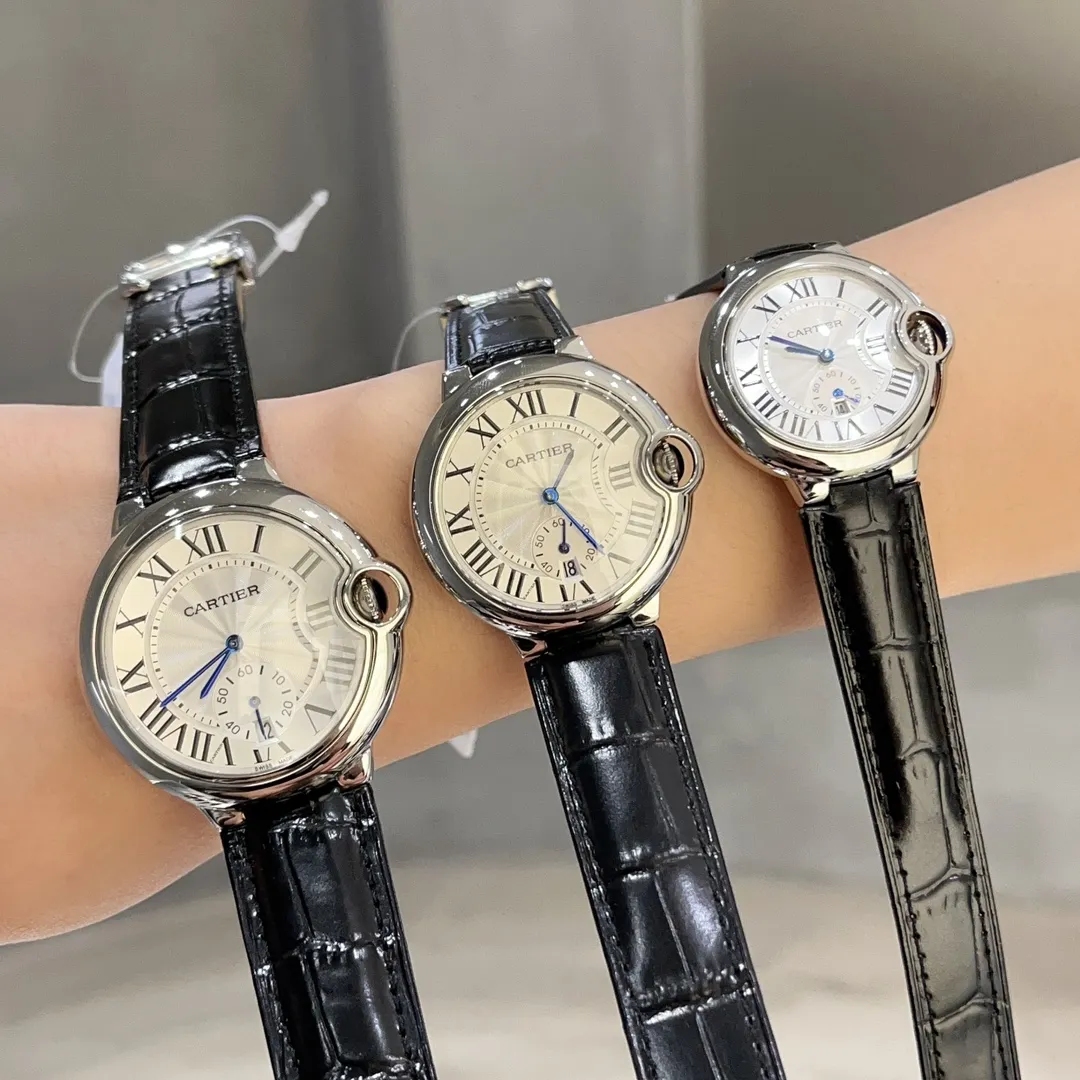【Customized all-in-one machine】💰1720! Taiwan factory produces three-in-one women's 36mm Cartier Blue Balloon series: new quartz watch with two-and-a-half-hand calendar display, two-and-a-half-hand small seconds with calendar function that watch lovers expect, double sapphire mirror, 316 stainless steel case, steel blue sword-shaped hands, water drop fisheye effect sapphire mirror, Italian imported cowhide, 316 original steel band/calf leather strap, size 33mm 36mm 42mm 11mm thick, individually packaged, Xiaohongshu recommends the best-selling model 🧚‍♀️🧚‍♀️🧚‍♀️