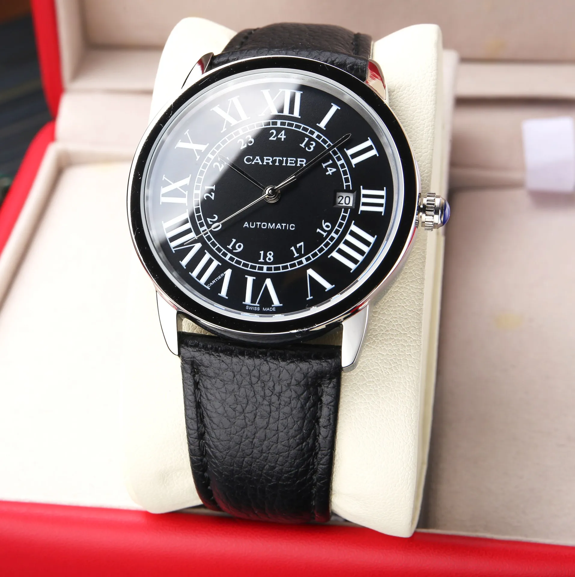【High-end replica】💰1720! [Simple and elegant, luxurious Washington] The 2022 new popular Cartier London series men's watch is newly launched [Movement] Equipped with the new Japanese original Citizen 8215 mechanical movement, zero repair, good mouthfeel, accurate travel time, and good stability! [Case] ​​Made of 316 stainless steel, the CNC deeply processed handle is inlaid with the same white spinel as the genuine product. The Mohs hardness reaches nine levels, and it is equipped with a sapphire scratch-resistant mirror! The original version synchronizes the 42/11mm shell size [Strap] with original imported Italian crocodile leather pattern [Details] The three-pin model uses the same easy-to-use one-button ear-opening function as the original! This is a luxury and trendy darling, worthy of collection by men (focus on original and new machines) Don’t forget the original intention~, JH...!