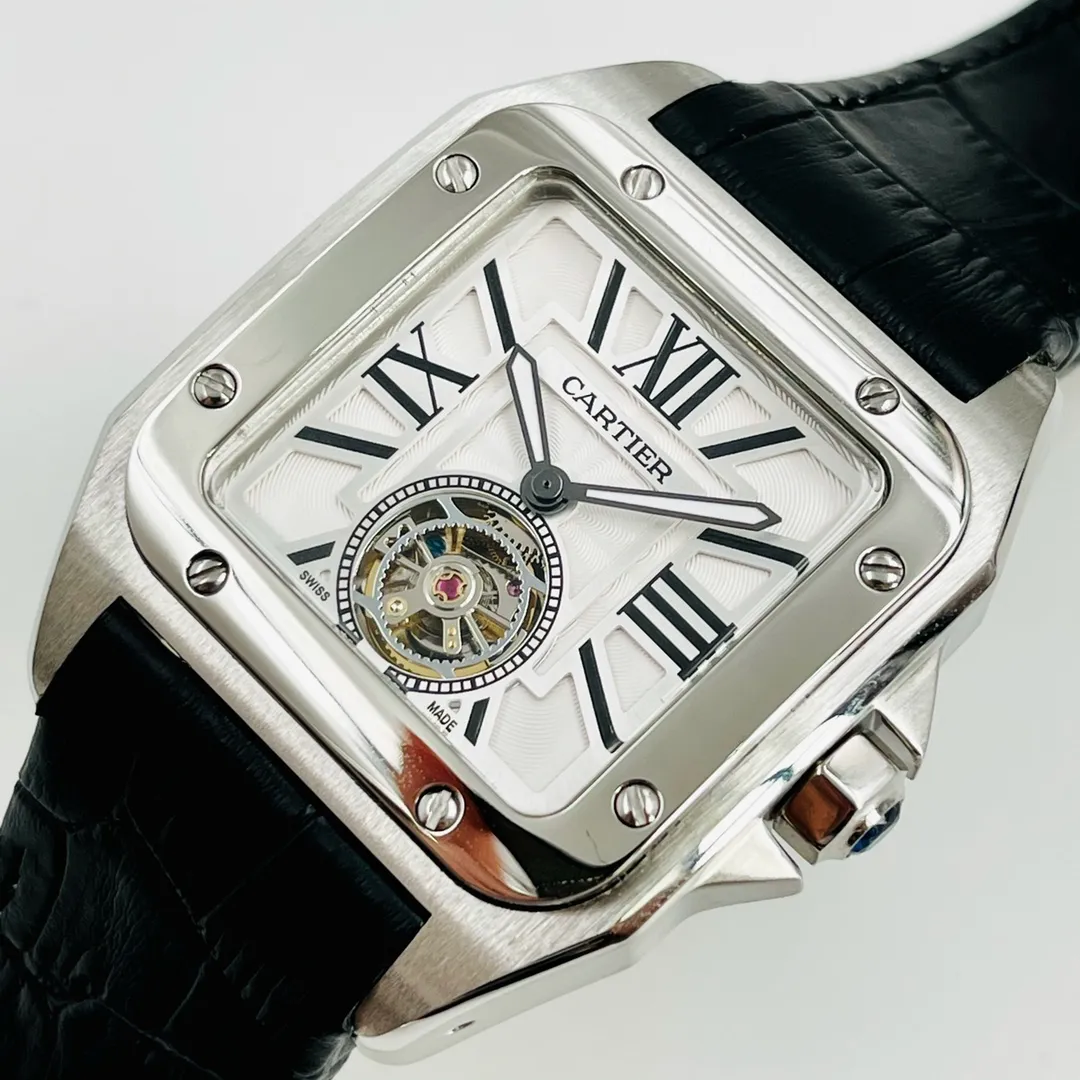 【Foreign trade import】💰1560! CARTIER-Cartier (Excellent, Exquisite, and Intelligent Work) Wrist Beauty and Style Type: Imported flywheel fully automatic mechanical movement, 316l fine steel case, reinforced and thickened mirror, cowhide strap with original folding buckle, case diameter 38.8 mm, thickness 11.5 mm (excellent), unique design, exquisite, wise style, noble and generous, aristocratic style