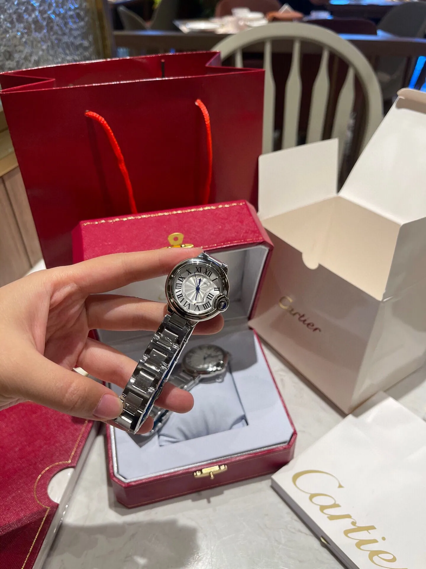 [High-end replica] 💰620 Couple model 💏 Cartier Blue Balloon! ! Stainless steel case, imported quartz movement! ! Convex coated mirror! ! Three sizes are available, 28mm 33mm 36mm for women and 42mm for men! !