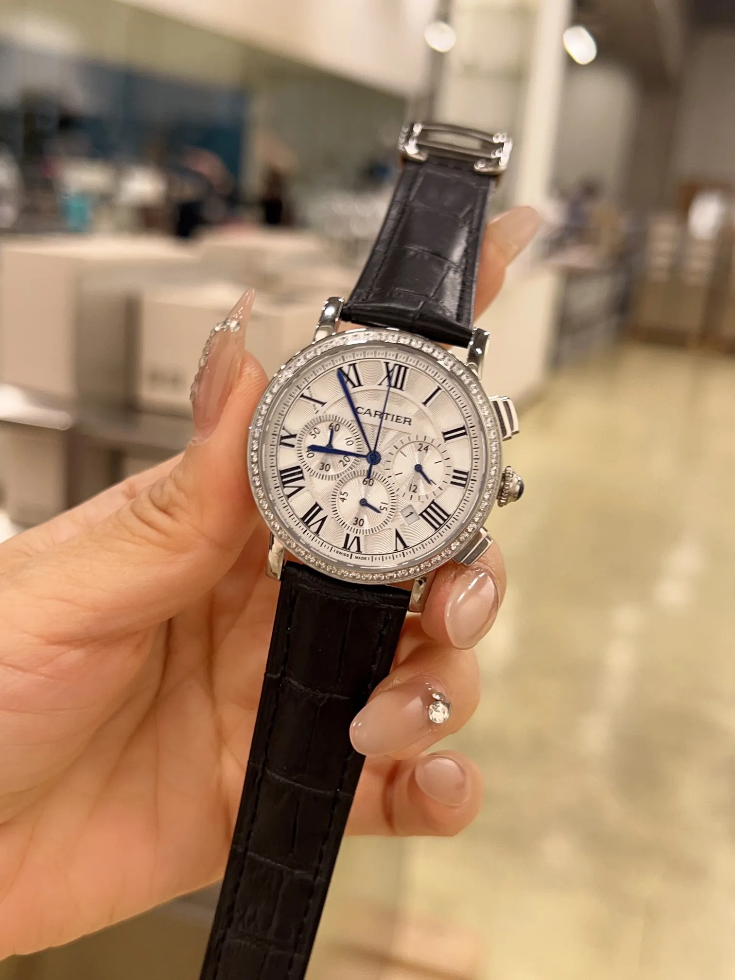 【High-end replica】💰1240! 👑Cartier 👑Swiss chronograph and running seconds quartz 💍36mm13mm🎉This watch is loved by many celebrities and ladies, and it reflects their unique personality and charming style on different occasions💕💕