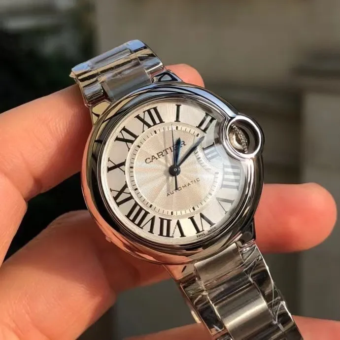 Cartier blue balloon steel belt white