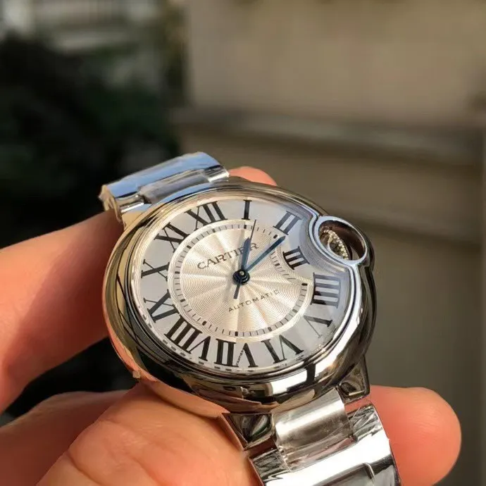 Cartier blue balloon steel belt white
