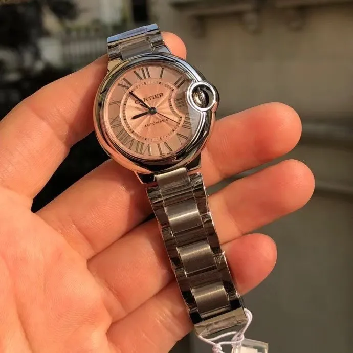 Cartier blue balloon steel belt pink