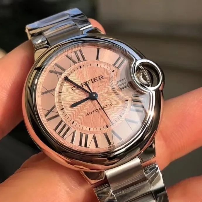 Cartier blue balloon steel belt pink