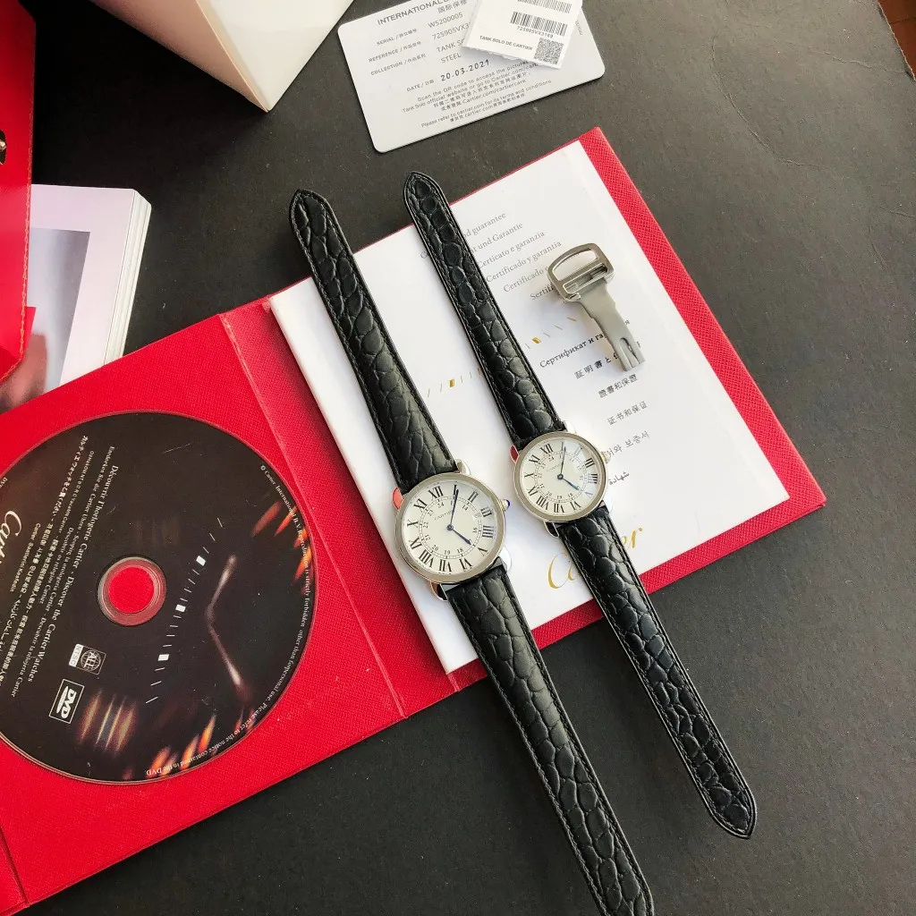 [High-end replica] 💰1120 each! [Taiwan Factory ⌚️London Series] Cartier-CARTIER (V12 upgraded version) classic London series couple watch, original mold opening, diameter: medium 36mm small 29.5mm, crocodile pattern strap, 💯 Swiss quartz movement, details and workmanship are consistent with the original ⚠️Please look for exclusive quality