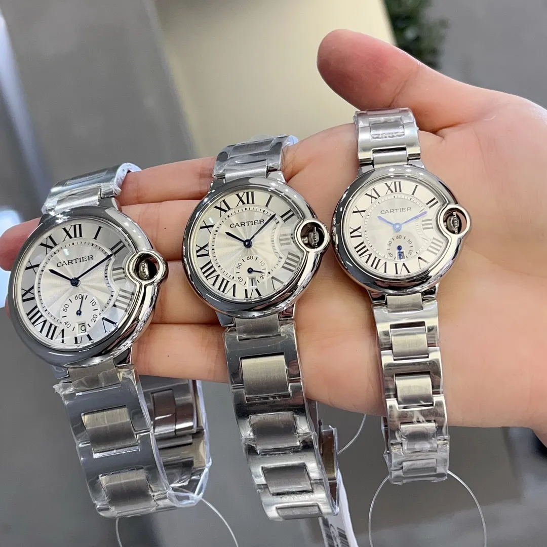 【Customized all-in-one machine】💰1720! Taiwan factory produces three-in-one women's 36mm Cartier Blue Balloon series: new quartz watch with two-and-a-half-hand calendar display, two-and-a-half-hand small seconds with calendar function that watch lovers expect, double sapphire mirror, 316 stainless steel case, steel blue sword-shaped hands, water drop fisheye effect sapphire mirror, Italian imported cowhide, 316 original steel band/calf leather strap, size 33mm 36mm 42mm 11mm thick, individually packaged, Xiaohongshu recommends the best-selling model 🧚‍♀️🧚‍♀️🧚‍♀️