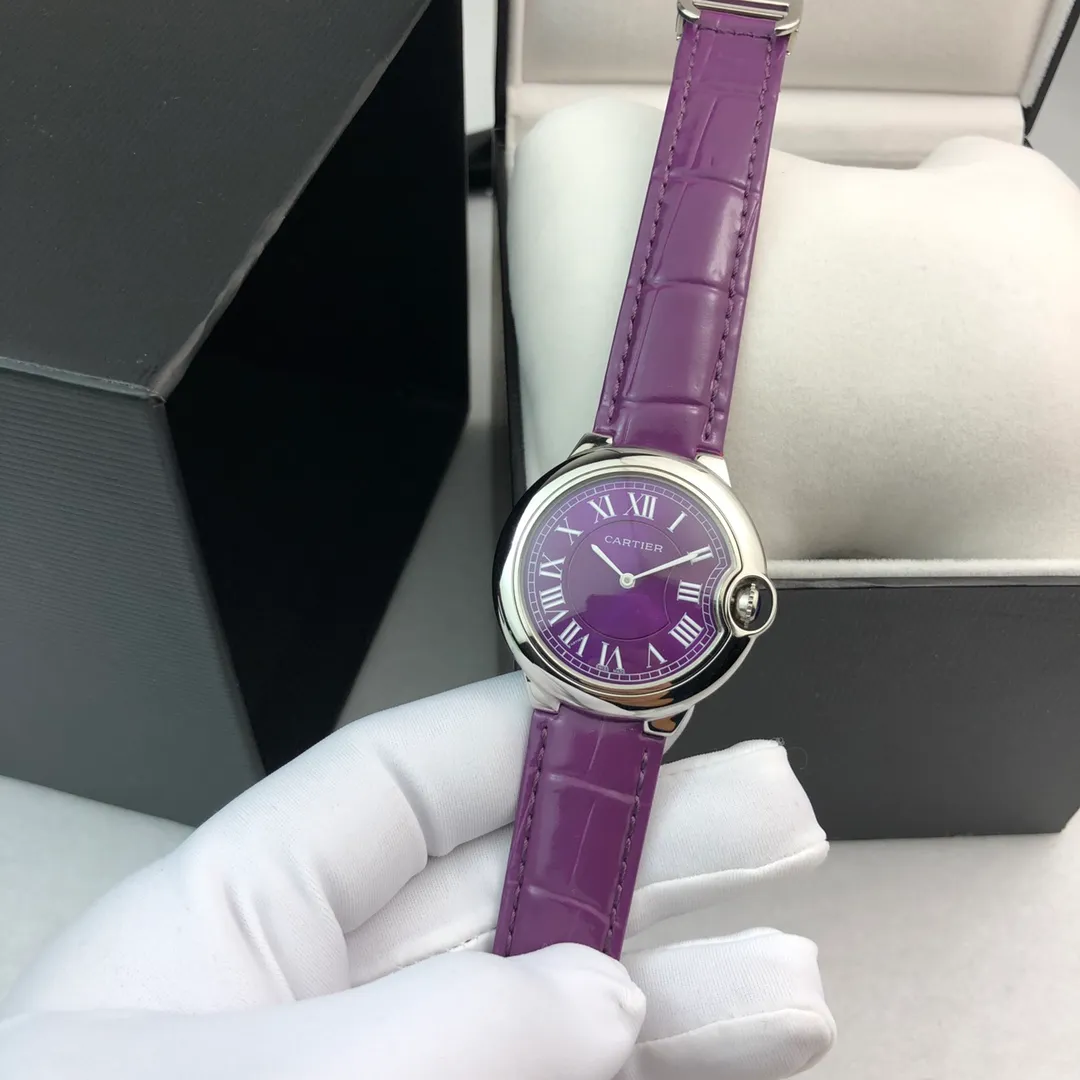 【Foreign trade import】💰840! Cartier - [CARTIER Blue Balloon Series Goddess Watch, very popular among goddesses, 316L fine steel case hand-set with diamonds, clean brushed metal dial, showing simple temperament, imported quartz movement, the latest and most pink color, super white hand, great appearance and temperament! Original folding clasp, size: 36mm...
