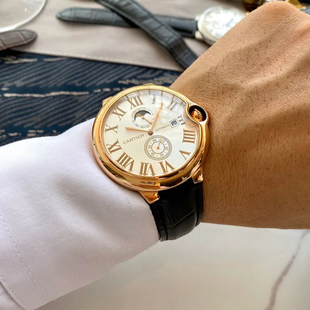 【Foreign trade import】💰2400! Cartier (extremely noble and wise work) best design [福] Rome & Star [Type] exquisite men's watch (more excellent) real man [福] (legendary sales) [strap] genuine cowhide & stainless steel strap (more comfortable) deeply loved [福] [movement] super top mechanical movement (more stable) perpetual motion [福] [material] mineral super strong mirror (more wear-resistant) super thick feel [福] wise style [福] atmospheric design [福] Return of the King [福] [Size] 40mm in diameter and 12mm in thickness Smart launch! Welcome to reprint [post] [post]