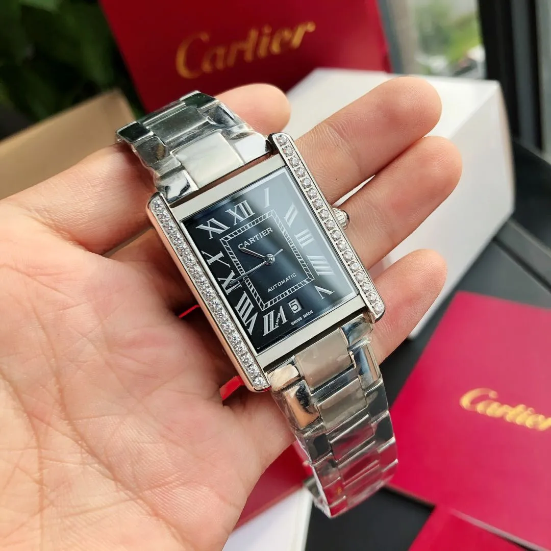 【Foreign trade import】💰1640! Cartier ⌚️CARTIER Tank Series Men's Mechanical Watch 💯New Citizen 8215 automatic mechanical movement with accurate travel time, 🅾️reworked 💯316 stainless steel case with imitation machine workmanship Case size 31/41/11mm 💯Scratch-resistant sapphire glass mirror 💯Crocodile pattern cowhide or frosted cowhide strap optional with original folding buckle ⚠️Please look for exclusive quality