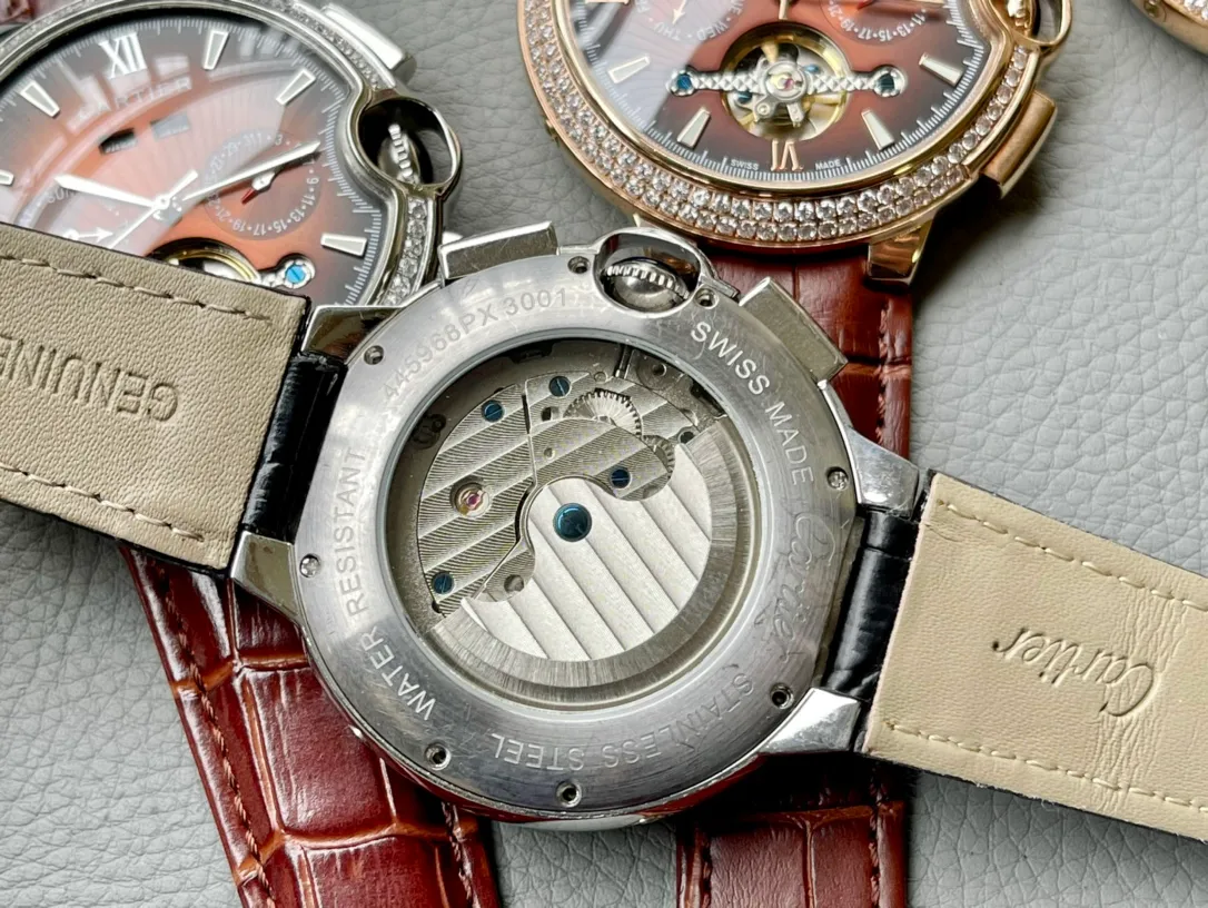 【High-end replica】💰1840! Cartier-Cartier ‼ ️🌹🌹🌹Exquisite men's watch, new multi-functional design, noble atmosphere, gentleman style, excellent quality, hot selling all over the city. Adopting fully automatic mechanical movement, top-grade 316 stainless steel case, imported calfskin strap, mineral super mirror, diameter 46mm🔥Top quality products are constantly produced🔥
