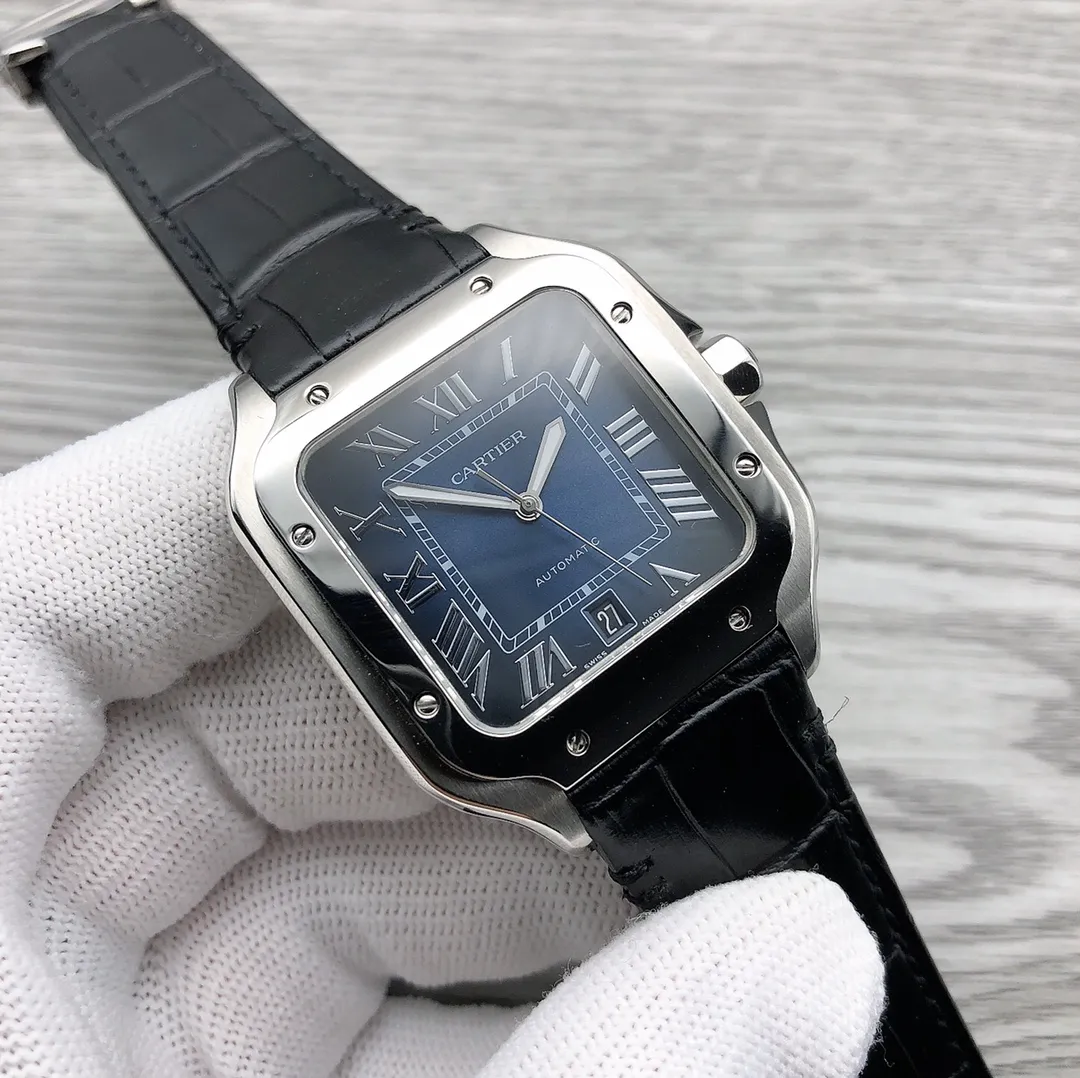 【Top Replica】💰5300! Cartier CARTIER 🎮Santos series WSSA0039 mechanical men's watch, original mold opening, excellent quality, noble and elegant watch, gentleman style! 🎮Equipped with Swiss 4130 movement, sapphire glass mirror, 316L stainless steel case, 316L stainless steel strap, diameter 38*47.5mm, thickness 11mm