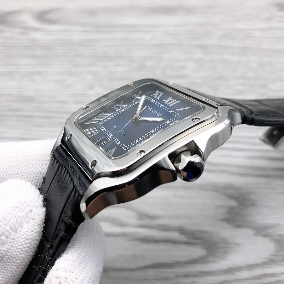 【Top Replica】💰5300! Cartier CARTIER 🎮Santos series WSSA0039 mechanical men's watch, original mold opening, excellent quality, noble and elegant watch, gentleman style! 🎮Equipped with Swiss 4130 movement, sapphire glass mirror, 316L stainless steel case, 316L stainless steel strap, diameter 38*47.5mm, thickness 11mm