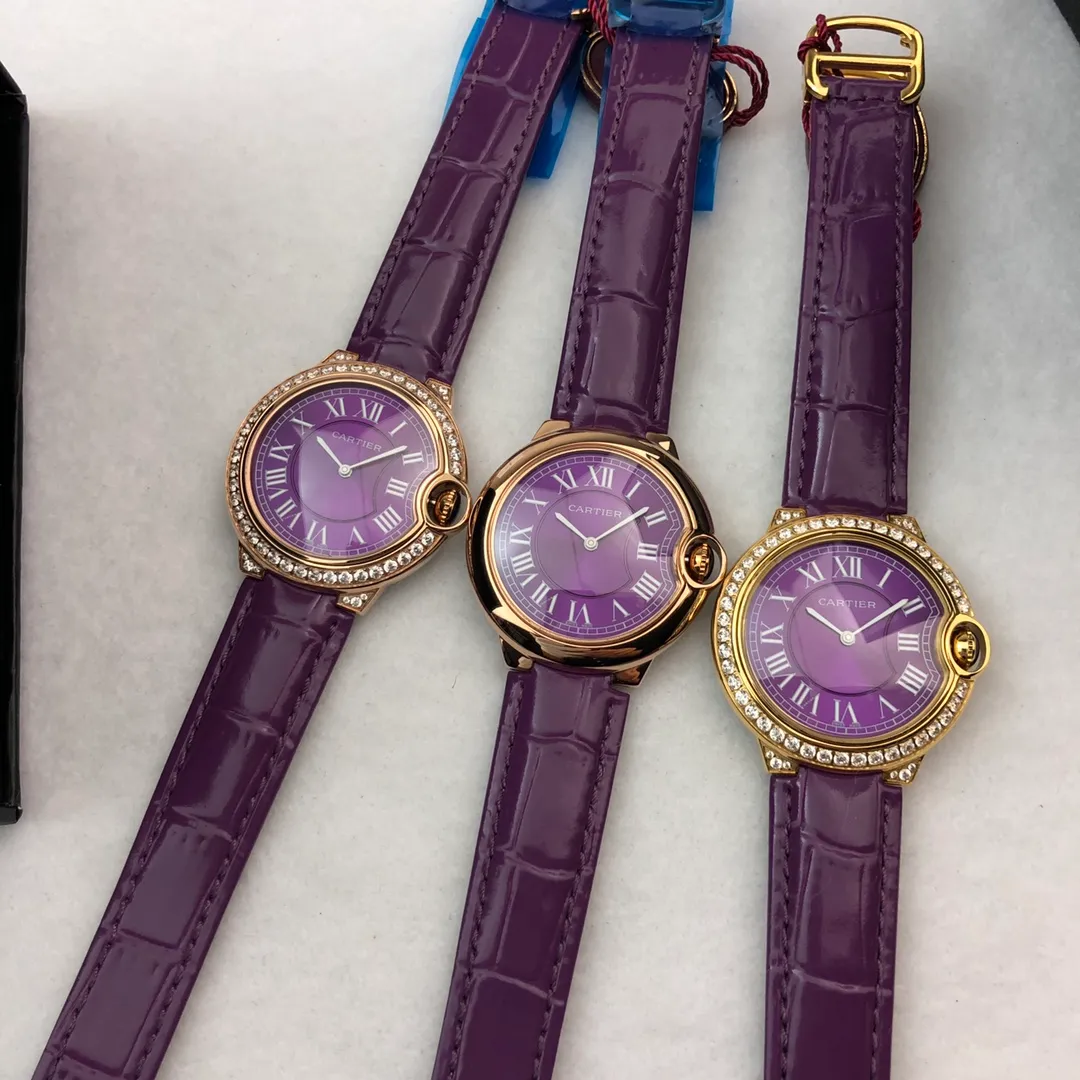 【Foreign trade import】💰840! Cartier - [CARTIER Blue Balloon Series Goddess Watch, very popular among goddesses, 316L fine steel case hand-set with diamonds, clean brushed metal dial, showing simple temperament, imported quartz movement, the latest and most pink color, super white hand, great appearance and temperament! Original folding clasp, size: 36mm...
