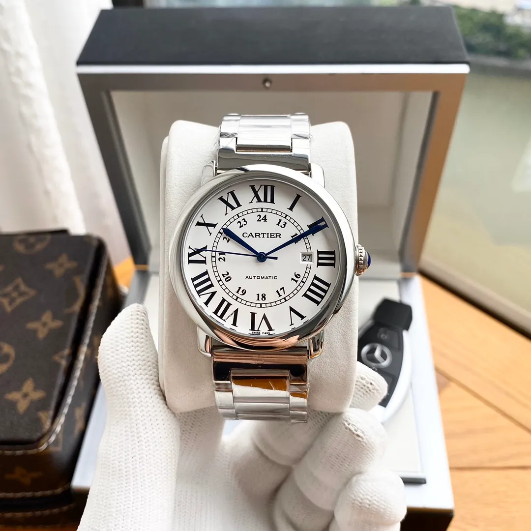 【Foreign trade import】💰1240! Cartier - Cartler🎉 Men's watch, fully automatic mechanical movement, 316 stainless steel case, mineral glass mirror, imported calfskin strap, diameter 40mm, thickness 12mm ⚠️BST real shot picture The men's spirit represented by this watch: integrity, perseverance, fearlessness and loyalty to oneself, whether it is a formal occasion or daily outing, worn on the wrist, it shows the chic and gentlemanly style.