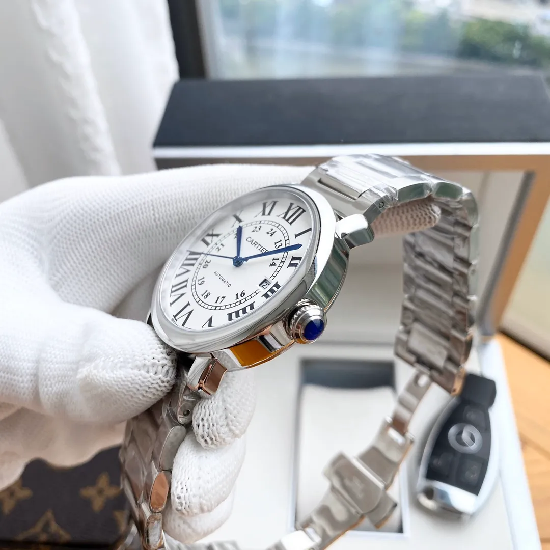 【Foreign trade import】💰1240! Cartier - Cartler🎉 Men's watch, fully automatic mechanical movement, 316 stainless steel case, mineral glass mirror, imported calfskin strap, diameter 40mm, thickness 12mm ⚠️BST real shot picture The men's spirit represented by this watch: integrity, perseverance, fearlessness and loyalty to oneself, whether it is a formal occasion or daily outing, worn on the wrist, it shows the chic and gentlemanly style.