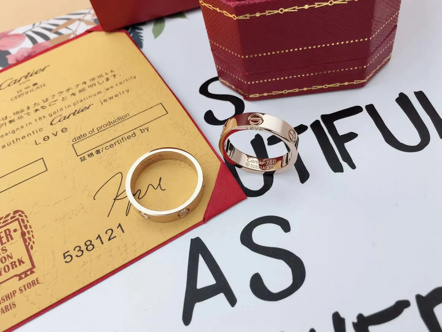 [Re-engraved one to one] 💰220 yuan a Cartier ring, rose gold and silver, two colors, ring size 6-10, generally girls wear 7-8, boys wear 9-10