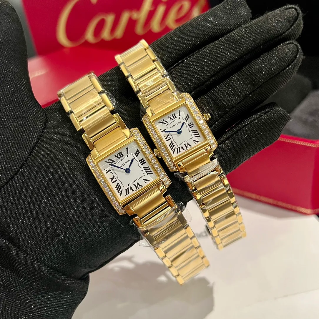 [High-end replica] 💰1160 each! Cartier French Tank Series TankFrancaise, Swiss quartz movement, 316L stainless steel case bracelet, sapphire mirror, sapphire bead crown, medium size: width 27mm, length 32mm, small size: width 21.2mm, length 25.7mm