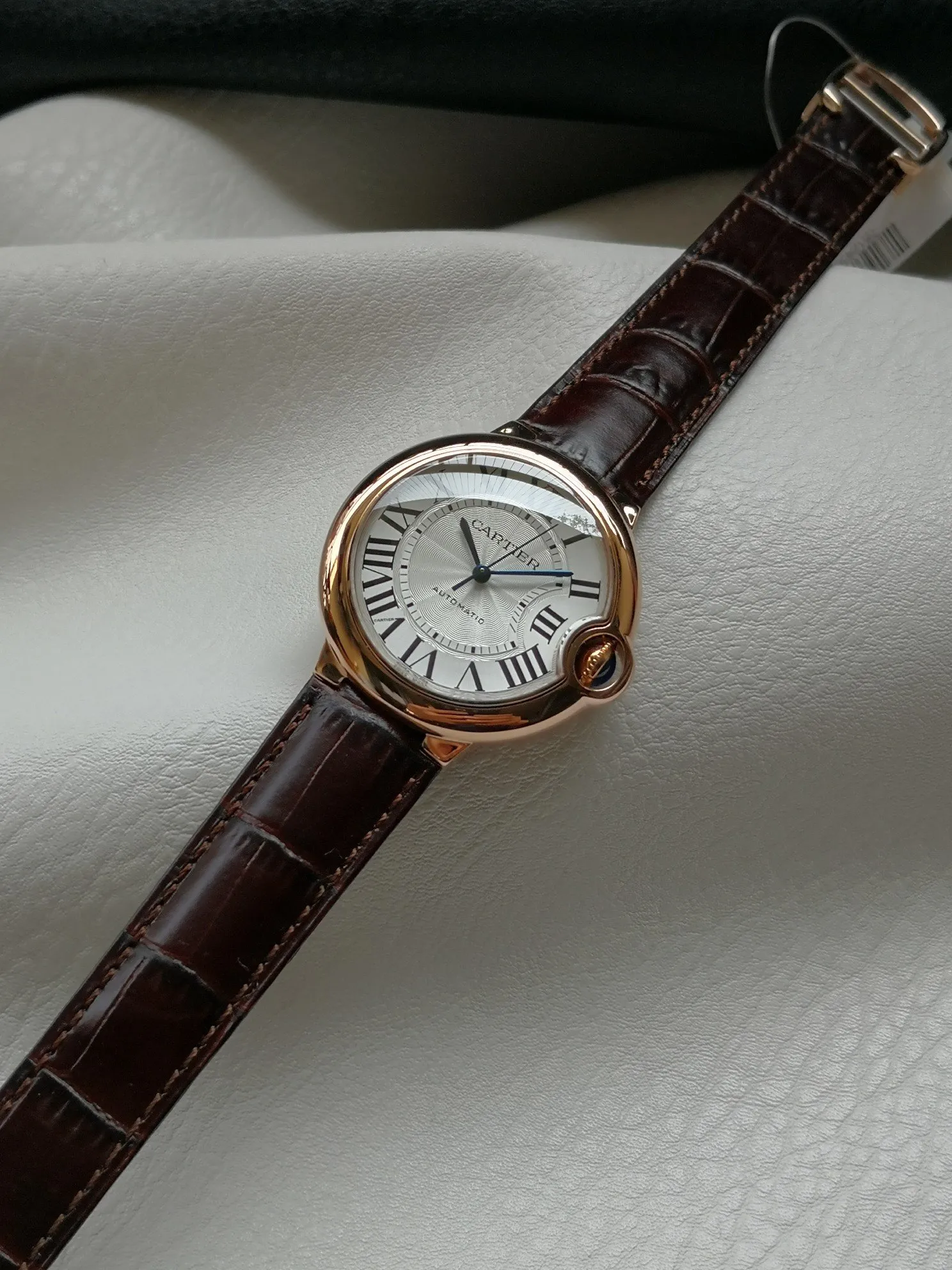 【Taiwan Factory】💰2160! 【Top replica】💰3500! Cartier Blue Balloon watch (guilloché dial, sword-shaped blue steel hands, automatic, 36 mm)