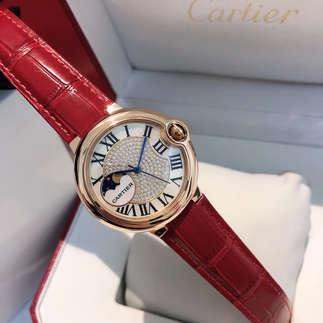 【Foreign trade import】💰1040! Cartier-CARTIER women's watch, imported quartz movement, 316L stainless steel case, precision ceramic steel belt, mineral super strong glass mirror, 36mm diameter, 10mm thick "MX real shot"