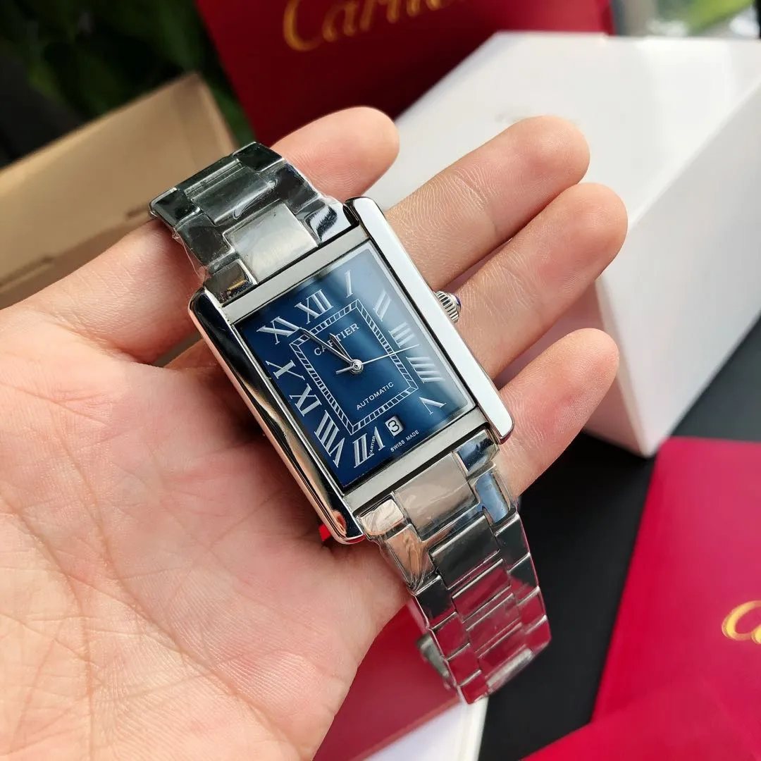 【Foreign trade import】💰1640! Cartier ⌚️CARTIER Tank Series Men's Mechanical Watch 💯New Citizen 8215 automatic mechanical movement with accurate travel time, 🅾️reworked 💯316 stainless steel case with imitation machine workmanship Case size 31/41/11mm 💯Scratch-resistant sapphire glass mirror 💯Crocodile pattern cowhide or frosted cowhide strap optional with original folding buckle ⚠️Please look for exclusive quality