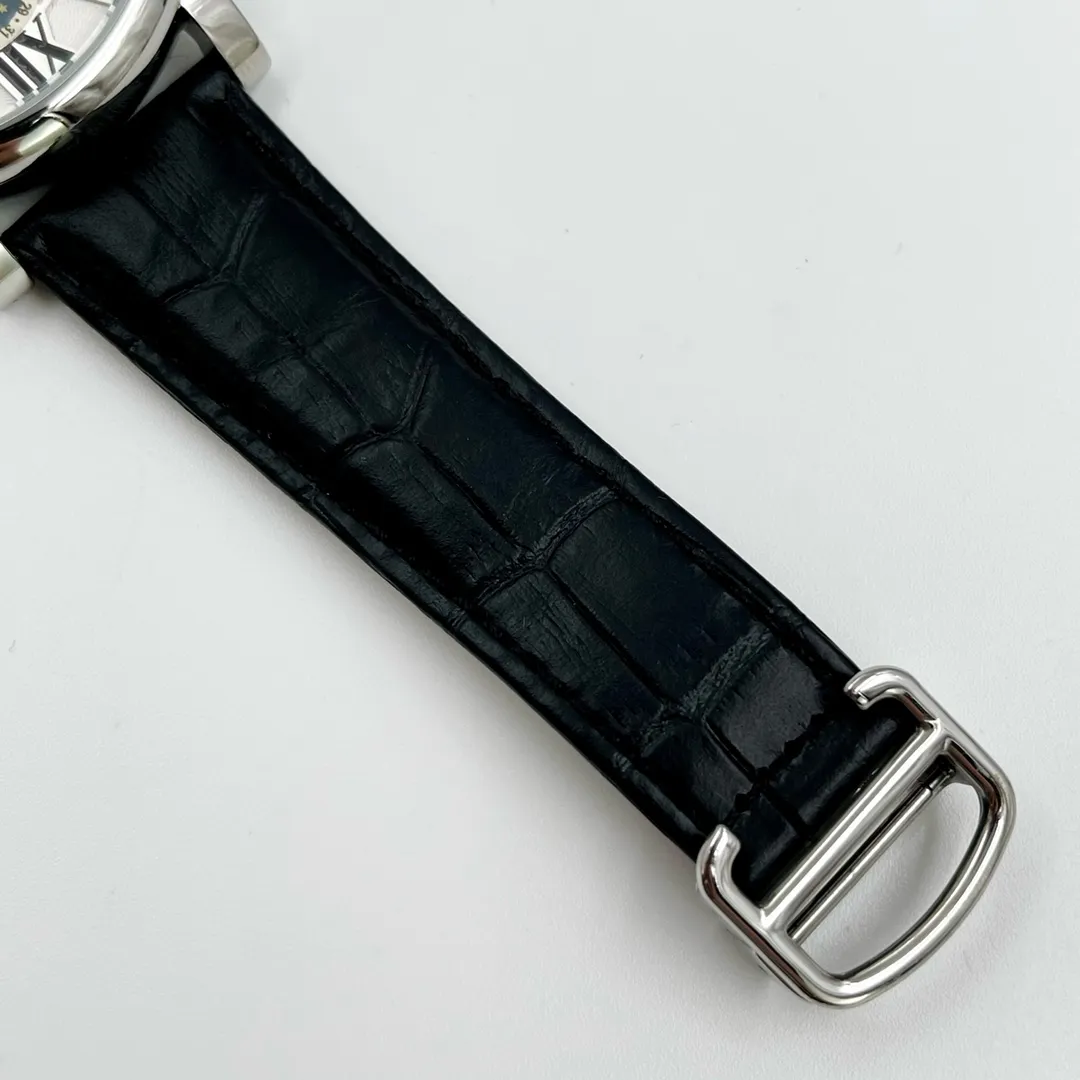 【Foreign Trade Import】💰1720! Cartier - CARTIER (Excellent, Exquisite, Wisdom) Wrist Beauty Style Type: Imported double flywheel moon phase fully automatic mechanical movement, watch 316l stainless steel case, reinforced thickened mirror, cowhide strap with original butterfly buckle, case diameter 46 mm, thickness 13.4 mm (excellent) unique design, exquisite, wise style, noble and generous, aristocratic style