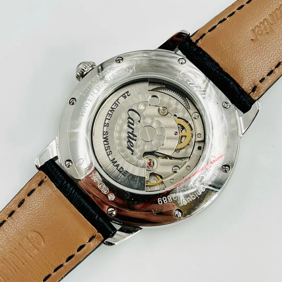 【High-end replica】💰1320! CARTIER - Cartier (Excellent, Exquisite and Intelligent Work) Wrist Beauty Style Type: Imported fully automatic mechanical movement, watch 316l stainless steel case, reinforced thickened mirror, cowhide strap with original folding buckle, case diameter 41.8 mm, thickness 10.8 mm (excellent), unique design, exquisite, wise style, noble and generous, aristocratic style