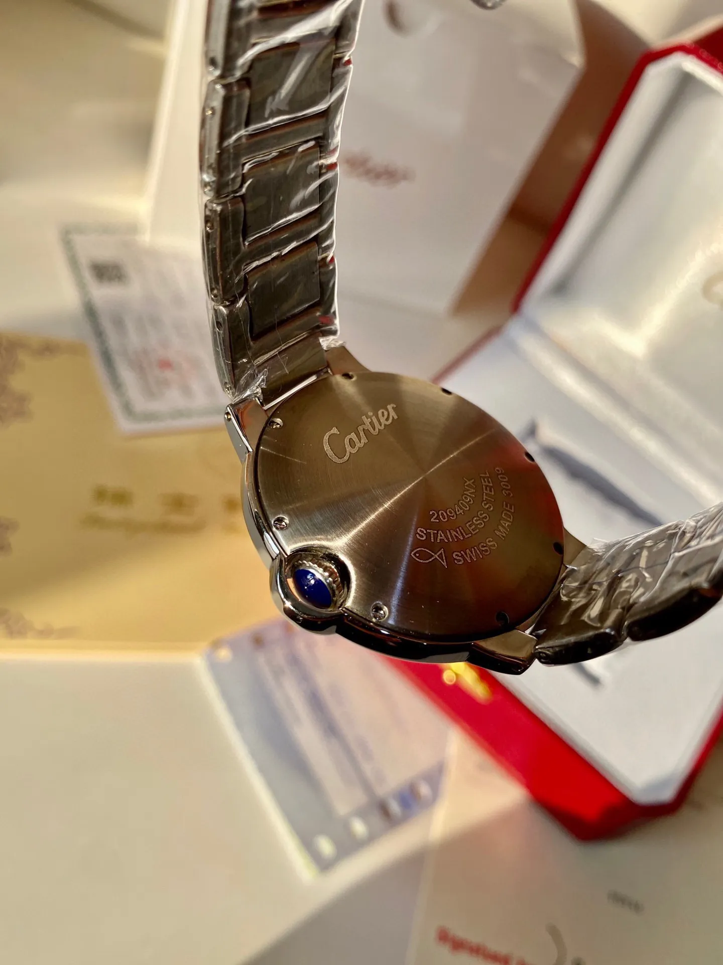 [High-end replica] 💰620 Couple model 💏 Cartier Blue Balloon! ! Stainless steel case, imported quartz movement! ! Convex coated mirror! ! Three sizes are available, 28mm 33mm 36mm for women and 42mm for men! !