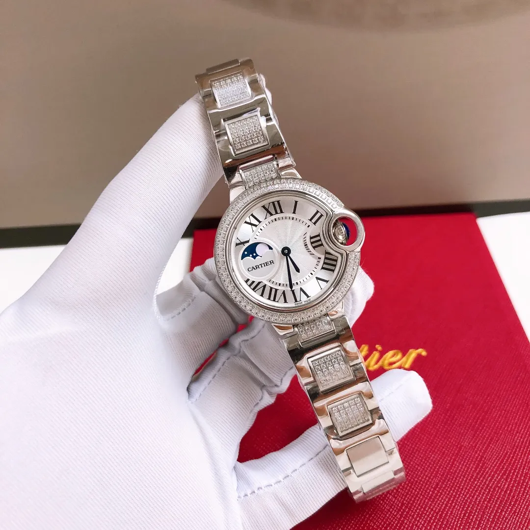 [High-end replica] 💰1720 each! Cartier-CARTIER‼ ️Ladies watch, Swiss quartz movement, 316L stainless steel case, mineral super strong glass mirror, diameter 36mm, 33mm, thickness 10mm💗This watch is loved by women, and reflects their unique personality and charming style on different occasions💒