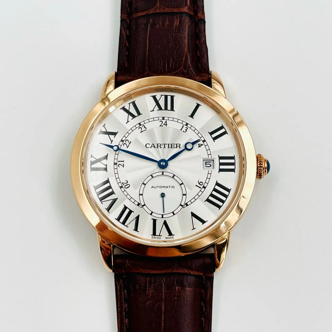 【Foreign trade import】💰1560! CARTIER - Cartier (Excellent, Exquisite and Intelligent Work) Wrist Beauty Style Type: Imported fully automatic mechanical movement, watch 316l stainless steel case, reinforced thickened mirror, cowhide strap with original folding buckle, case diameter 41.9 mm, thickness 10.5 mm (excellent), unique design, exquisite, wise style, noble and generous, aristocratic style