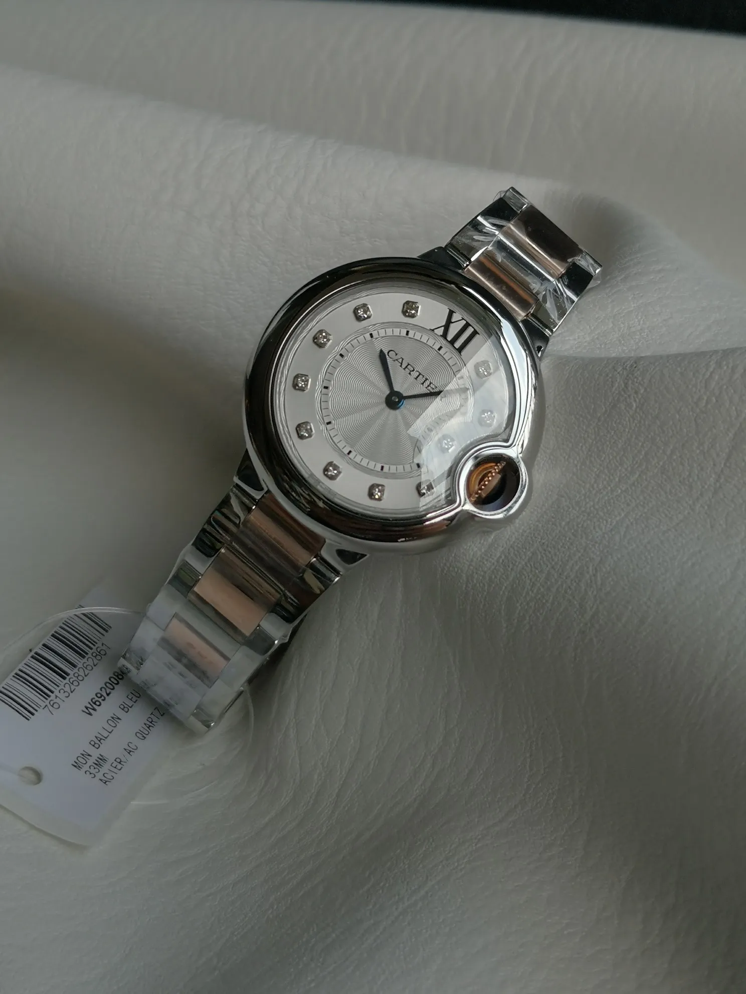 [High-end replica] 💰1160@ Taiwan factory 💰1760! Top replica 💰Private chat! Cartier Blue Balloon series watch (guilloché dial, sword-shaped blue steel hands, quartz, 33mm), pays tribute to the retrograde, God bless the world! This picture was taken as a top-notch replica!