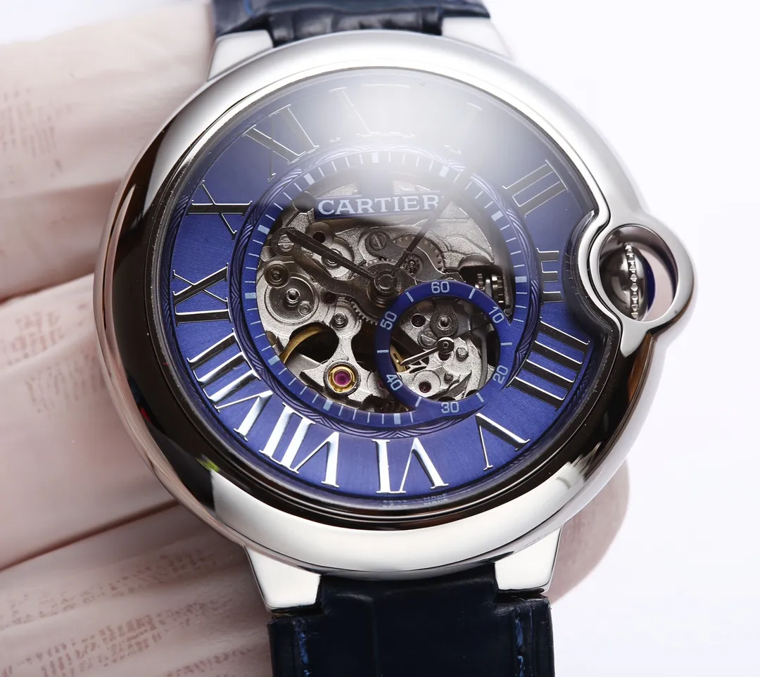 【New model released】💰2560! Taiwan factory Cartier 🎈Blue Balloon series, built-in: Japanese Citizen 82S7 automatic mechanical movement (durable), water drop (fish eye bubble) sapphire glass mirror 🎈Unique three-dimensional design, five-digit small seconds seem to be suspended in the air on the dial, 🎈Highly waterproof, diameter 42mm, thickness 12mm. (Focus on original new machines) Focus is an attitude, produced by JH!