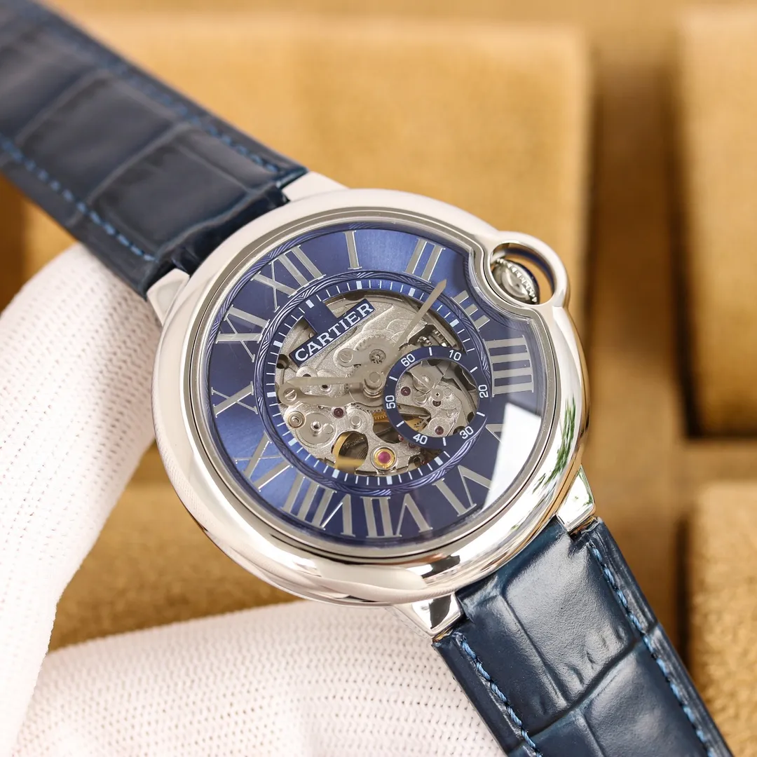 【Top replica】💰2500! Taiwan factory Cartier 🎈Blue Balloon series, built-in: Japanese Citizen 82S7 automatic mechanical movement (durable), water drop (fish eye bubble) sapphire glass mirror 🎈Unique three-dimensional design, five-digit small seconds seem to be suspended in the air on the dial, 🎈Highly waterproof, diameter 42mm, thickness 12mm.