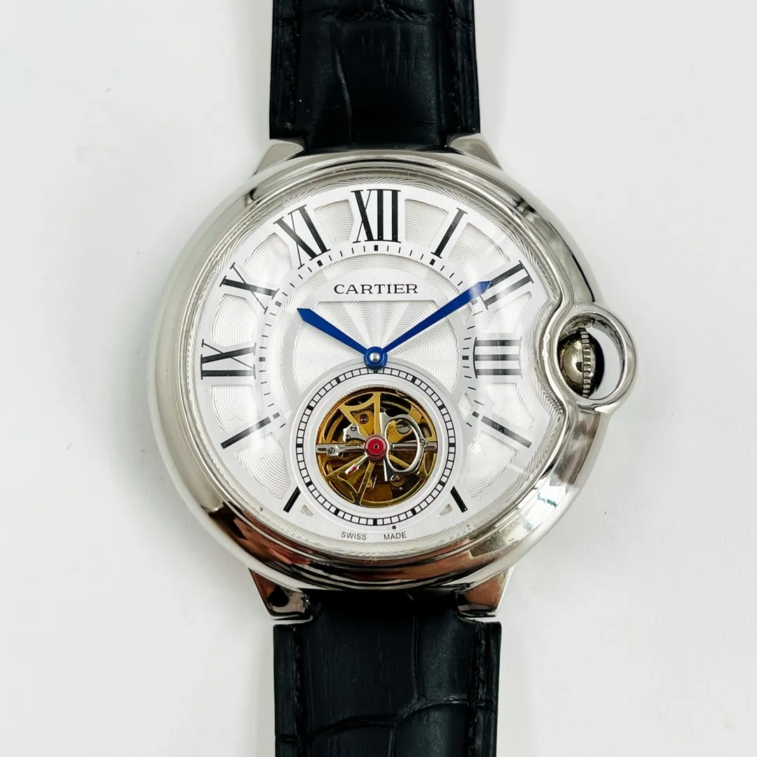 【High-end replica】💰1400! CARTIER - Cartier (Excellent, Exquisite and Wisdom Work) Wrist Beauty Style Type: Imported flywheel fully automatic mechanical movement 316l fine steel case Reinforced thickened mirror Cowhide strap with original folding buckle Case diameter 43 mm Thickness 13.3 mm (excellent) Unique design Exquisite Wisdom Style Noble and generous Aristocratic style