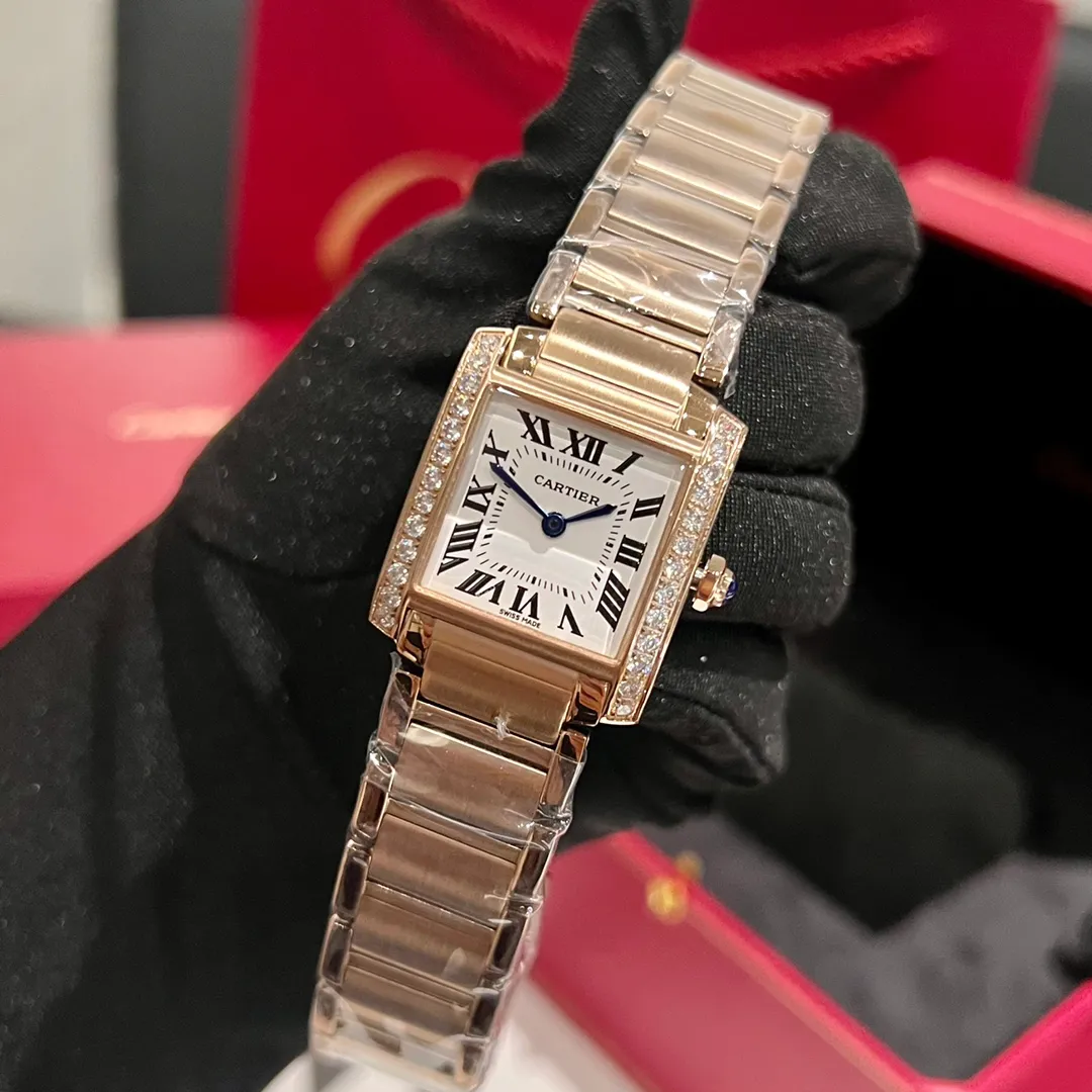 [High-end replica] 💰1160 each! Cartier French Tank Series TankFrancaise, Swiss quartz movement, 316L stainless steel case bracelet, sapphire mirror, sapphire bead crown, medium size: width 27mm, length 32mm, small size: width 21.2mm, length 25.7mm