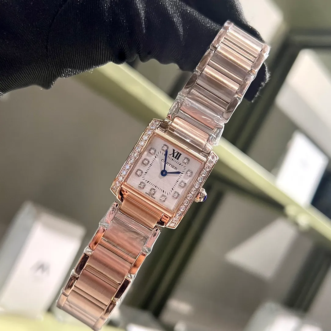 [High-end replica] 💰1160 each! Cartier French Tank Series TankFrancaise, Swiss quartz movement, 316L stainless steel case bracelet, sapphire mirror, sapphire bead crown, medium size: width 27mm, length 32mm, small size: width 21.2mm, length 25.7mm
