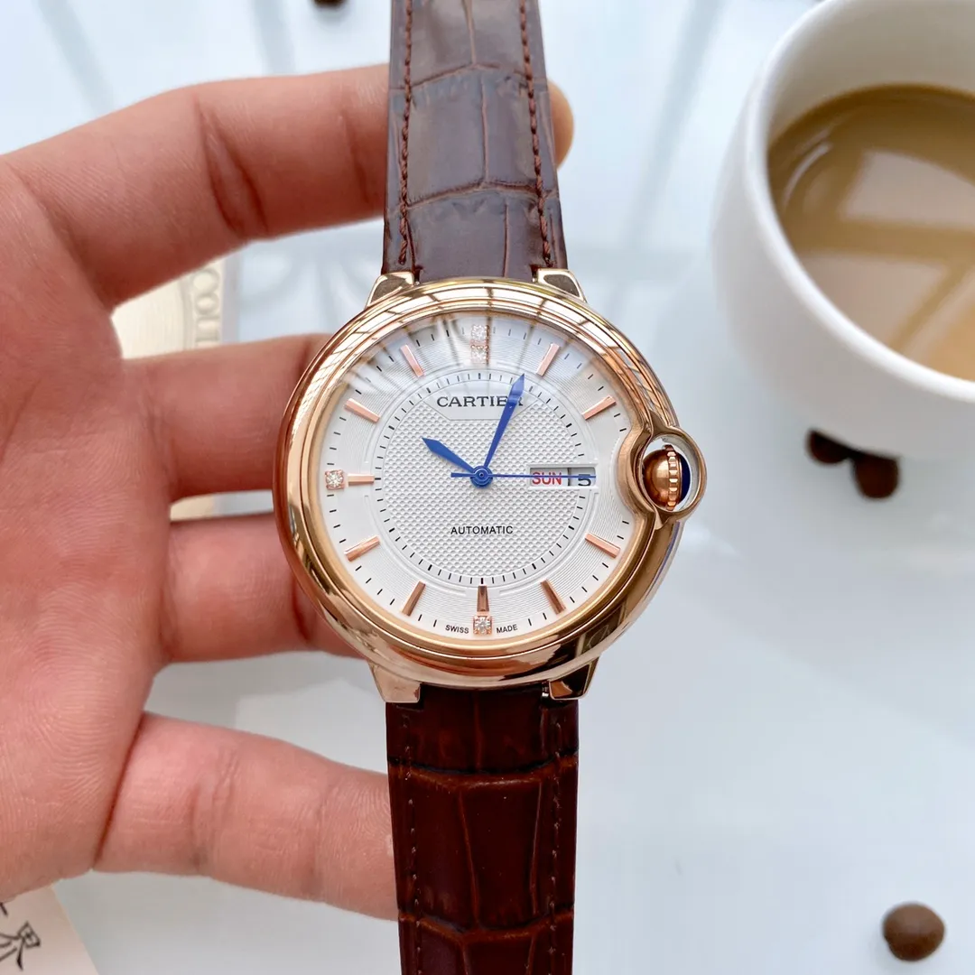 【Foreign trade import】💰1360! Cartier (extremely noble and wise work) best design [福] [Type] exquisite men's watch (more excellent) real man [福] (legendary sales) [strap] genuine cowhide strap (more comfortable) deeply loved [福] [movement] super top mechanical movement (more stable) perpetual motion [福] [material] mineral super strong mirror (more wear-resistant) super thick feel [福] wise style [福] atmospheric design [福] Return of the King [福] [Size] 43mm in diameter and 13mm thick, smart launch! Welcome to reprint [post] [post]