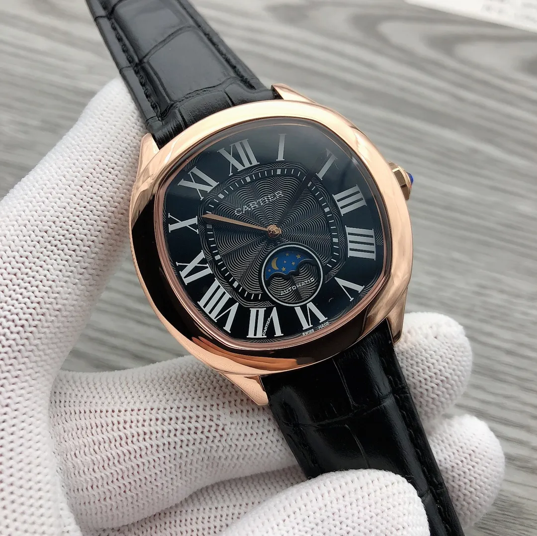 【Foreign trade import】💰1160! Cartier - CARTIER DRIVE DE CARTIER Series WSNM0017 Type: Men's watch D6 Case: Top version 316 stainless steel L Strap: Imported calfskin/316L stainless steel strap Movement: Fully automatic imported mechanical movement Mirror: Mineral anti-scratch mirror glass Size: Diameter 40, thickness 11mm Simple: two needles, six digits with stars