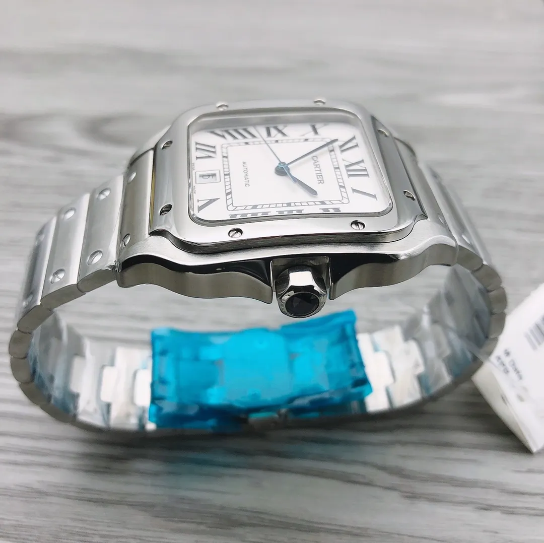 【Top Replica】💰5300! Cartier CARTIER 🎮Santos series WSSA0018 mechanical men's watch, original mold opening, excellent quality, noble and elegant watch, gentleman style! 🎮Equipped with Swiss 4130 movement, sapphire glass mirror, 316L stainless steel case, 316L stainless steel strap, diameter 38*47.5mm, thickness 11mm
