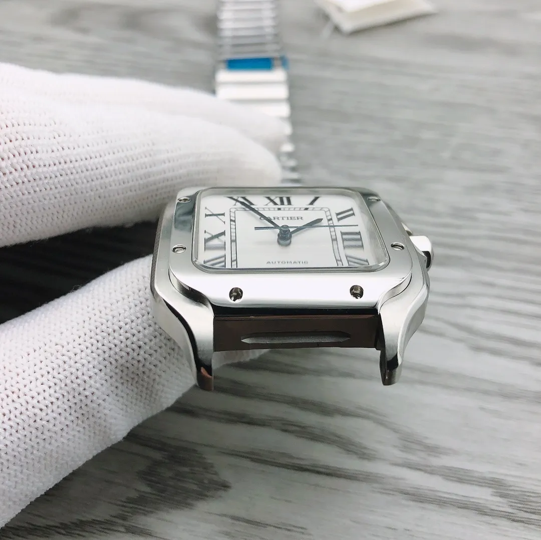 【Top Replica】💰5300! Cartier CARTIER 🎮Santos series WSSA0018 mechanical men's watch, original mold opening, excellent quality, noble and elegant watch, gentleman style! 🎮Equipped with Swiss 4130 movement, sapphire glass mirror, 316L stainless steel case, 316L stainless steel strap, diameter 38*47.5mm, thickness 11mm