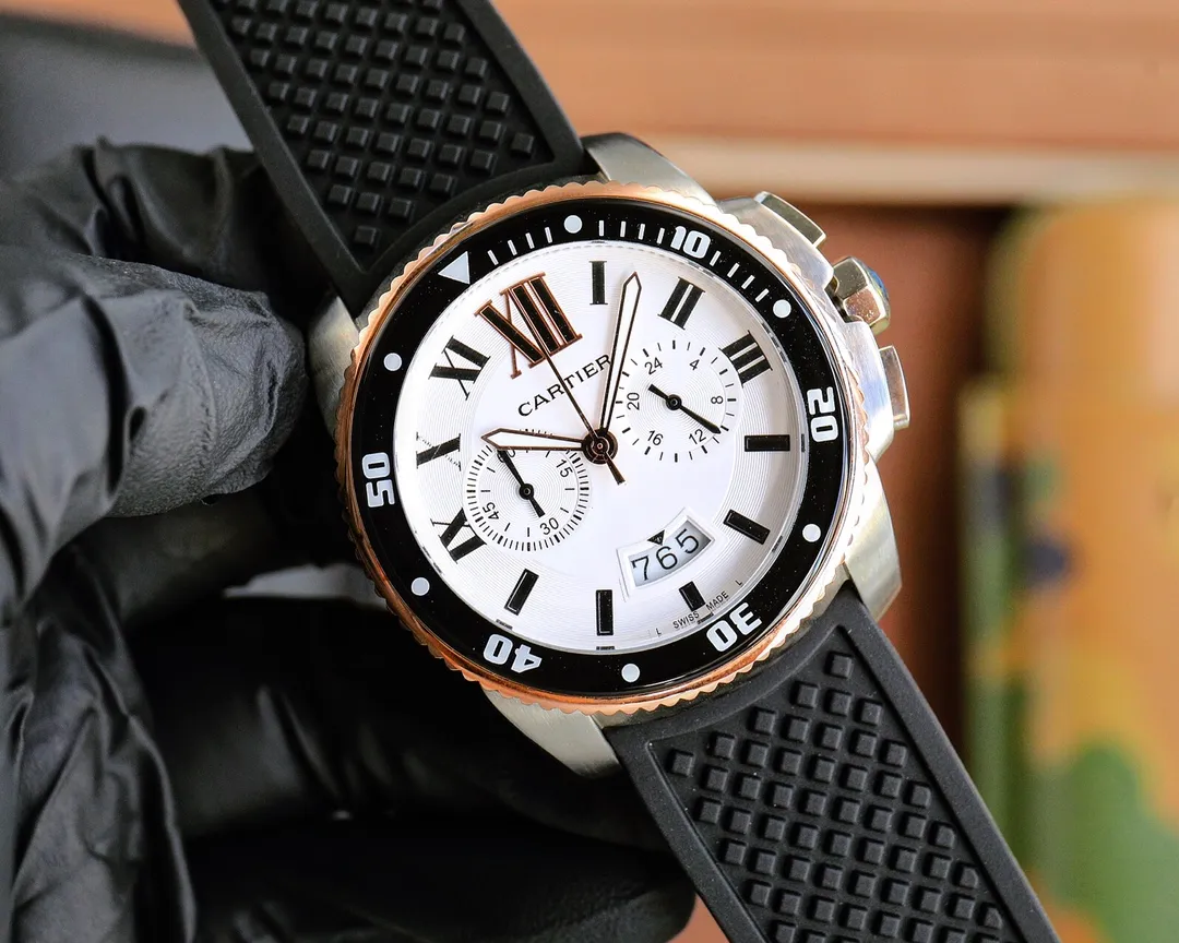 【Customized all-in-one machine】💰1920! Cartier, imported multi-functional quartz movement, rubber strap, sapphire mirror, 43*14mm, the silhouette sculpted by years and experience in shopping malls continues the elegant legend of the domineering president driver de cartier